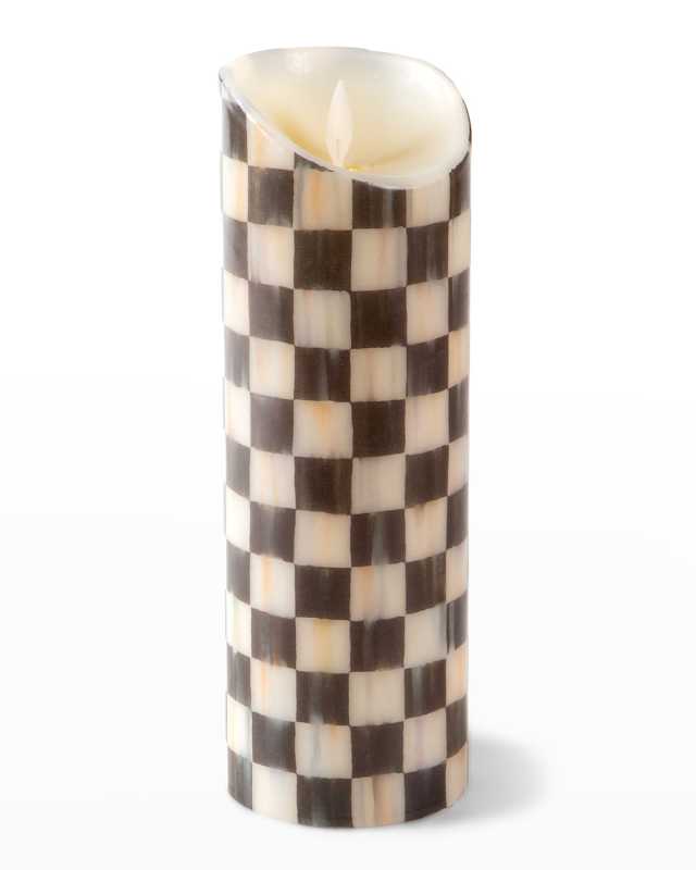 Courtly Check Flicker Pillar, 9"